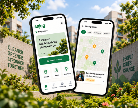 Sajag - Mobile app interface showcase